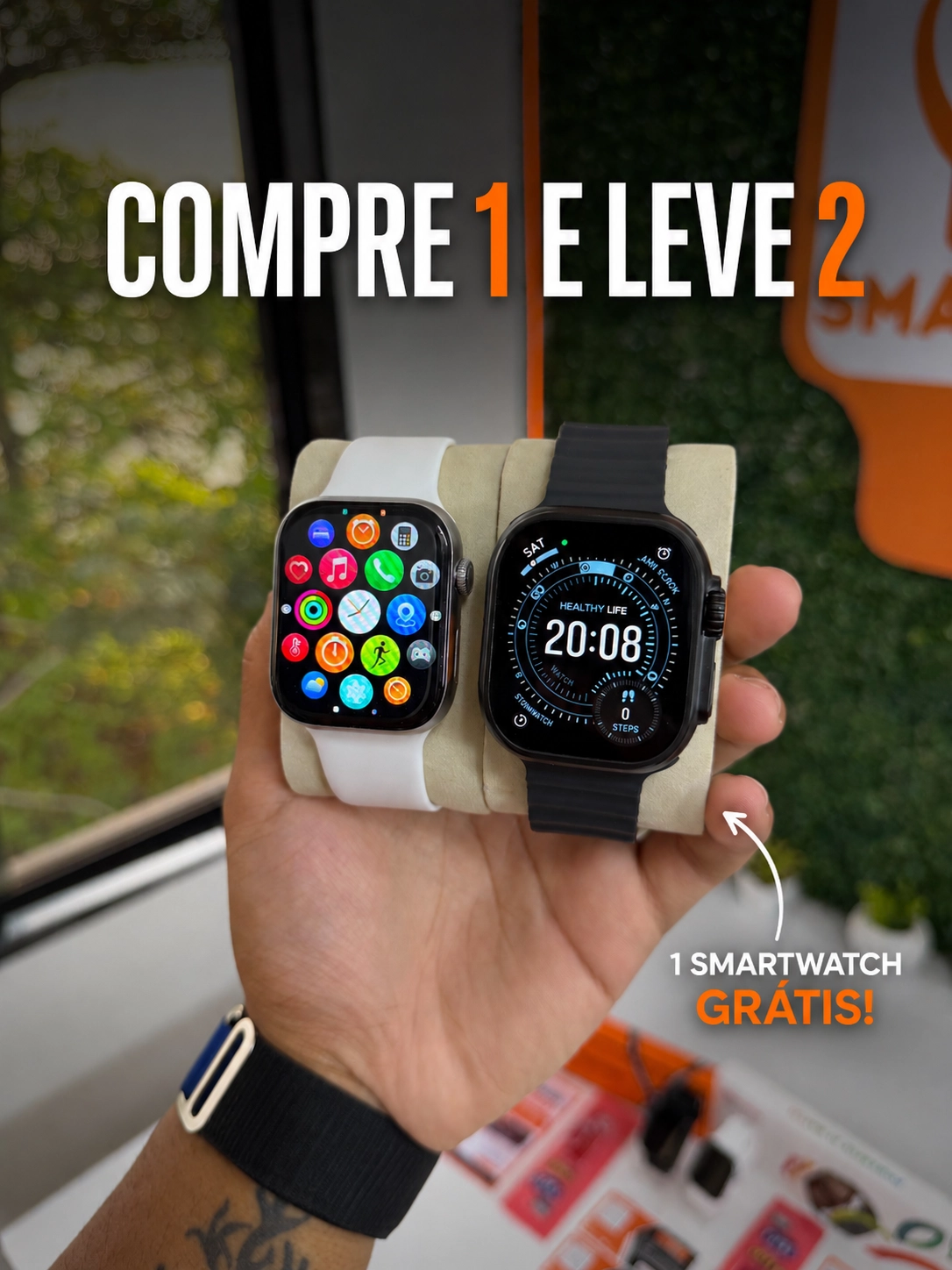 Aniversário Smart Ilha de 5 anos — compre 1 smartwatch e leve 2, com o segundo grátis