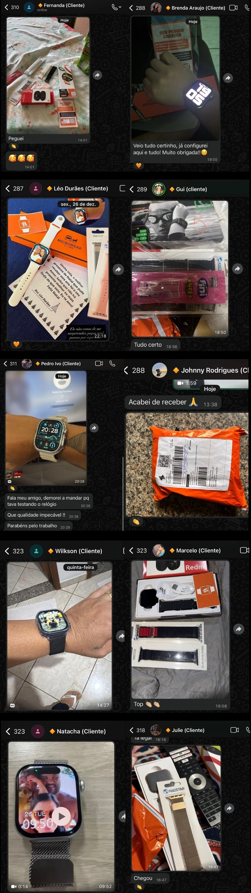 Mais avaliações de clientes satisfeitos - Fernanda, Brenda, Léo Durães, Gui, Pedro Ivo e Johnny Rodrigues